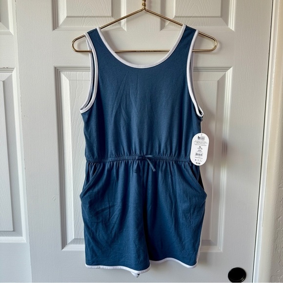 wonder nation Other - NWT Wonder Nation Girls Cotton Romper, Dusty Blue. Size 14/16 Plus